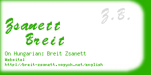 zsanett breit business card